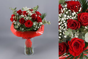 bouquet 12 ross red